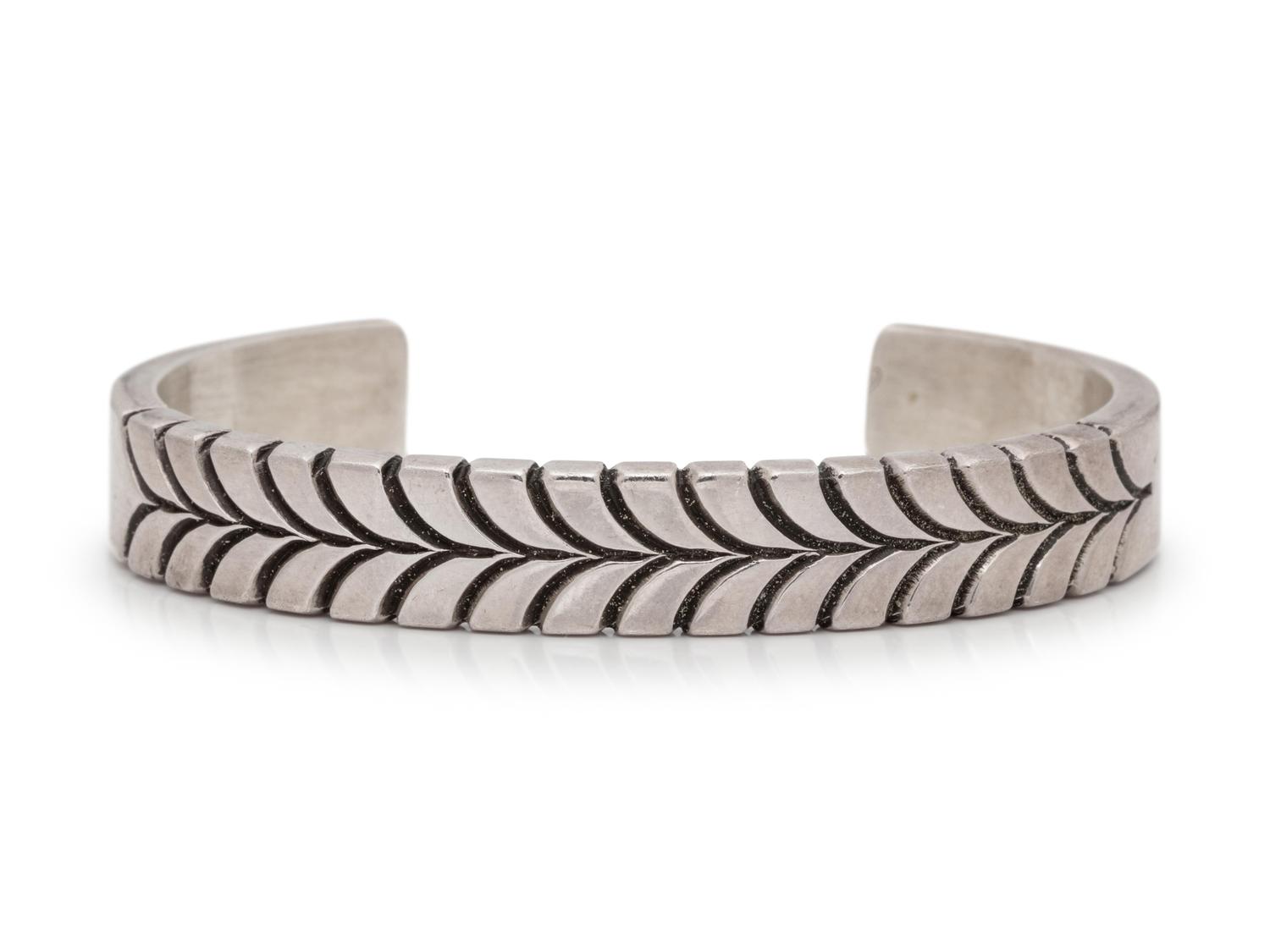 A Sterling Silver Cuff Bracelet, Sally Yazzie,