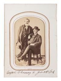 [CIVIL WAR]. JACOBS, Edward, photographer. CDV Captain George H. Cheney, 14th Maine Infantry, and photographer Edward Jacobs. New Orleans, LA: n.d.