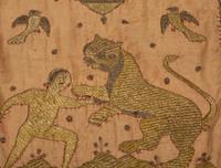 A Southeast Asian Gilt-Thread-Embroidered Panel