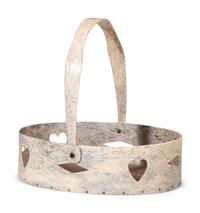 A Carved and Pierced Whale Bone Swing-Handle Basket