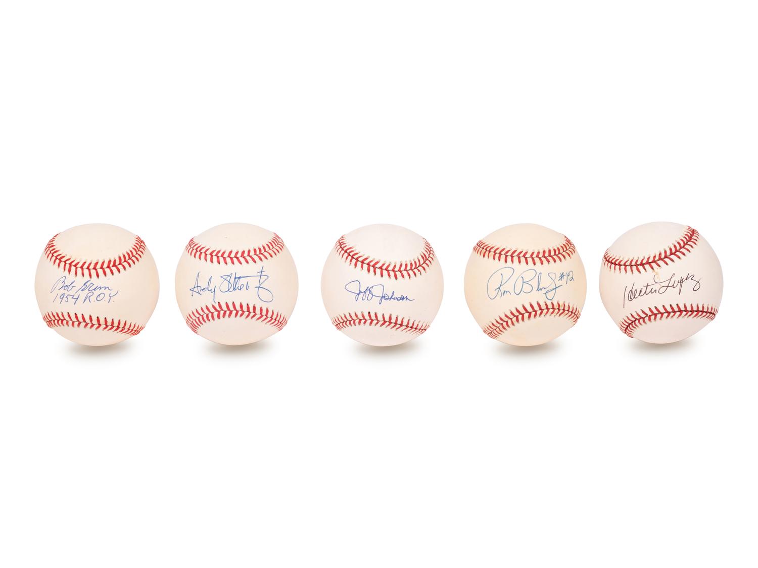 A Group of Over 70 New York Yankees Signed Autograph Baseballs,
