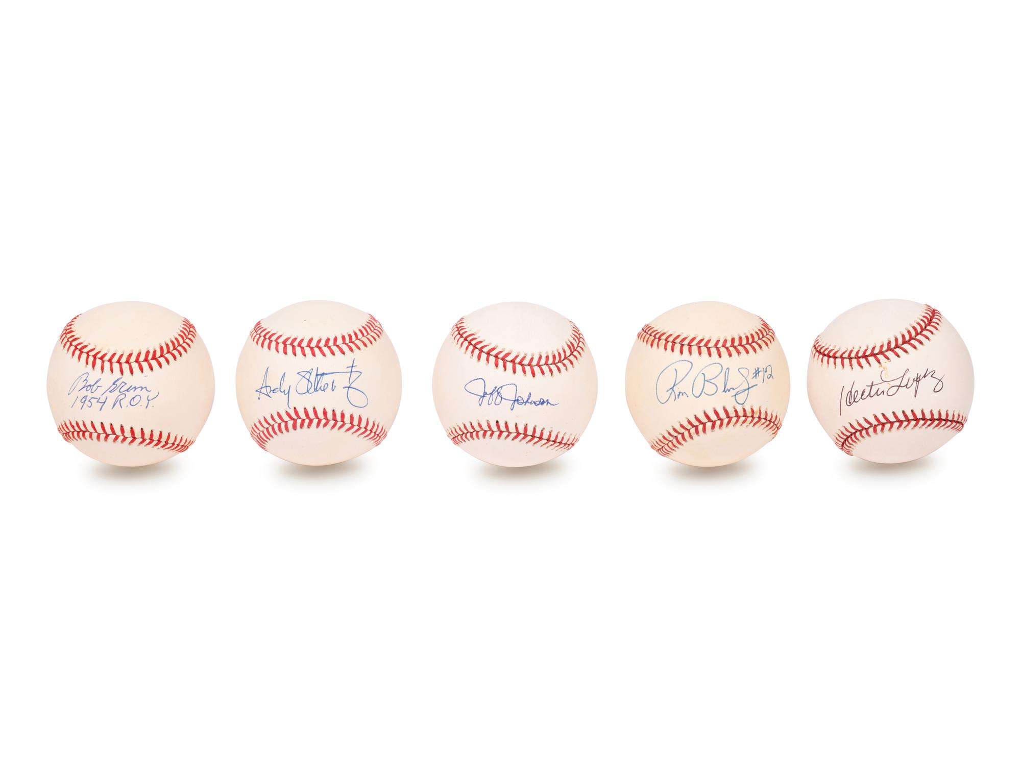 A Group of Over 70 New York Yankees Signed Autograph Baseballs,