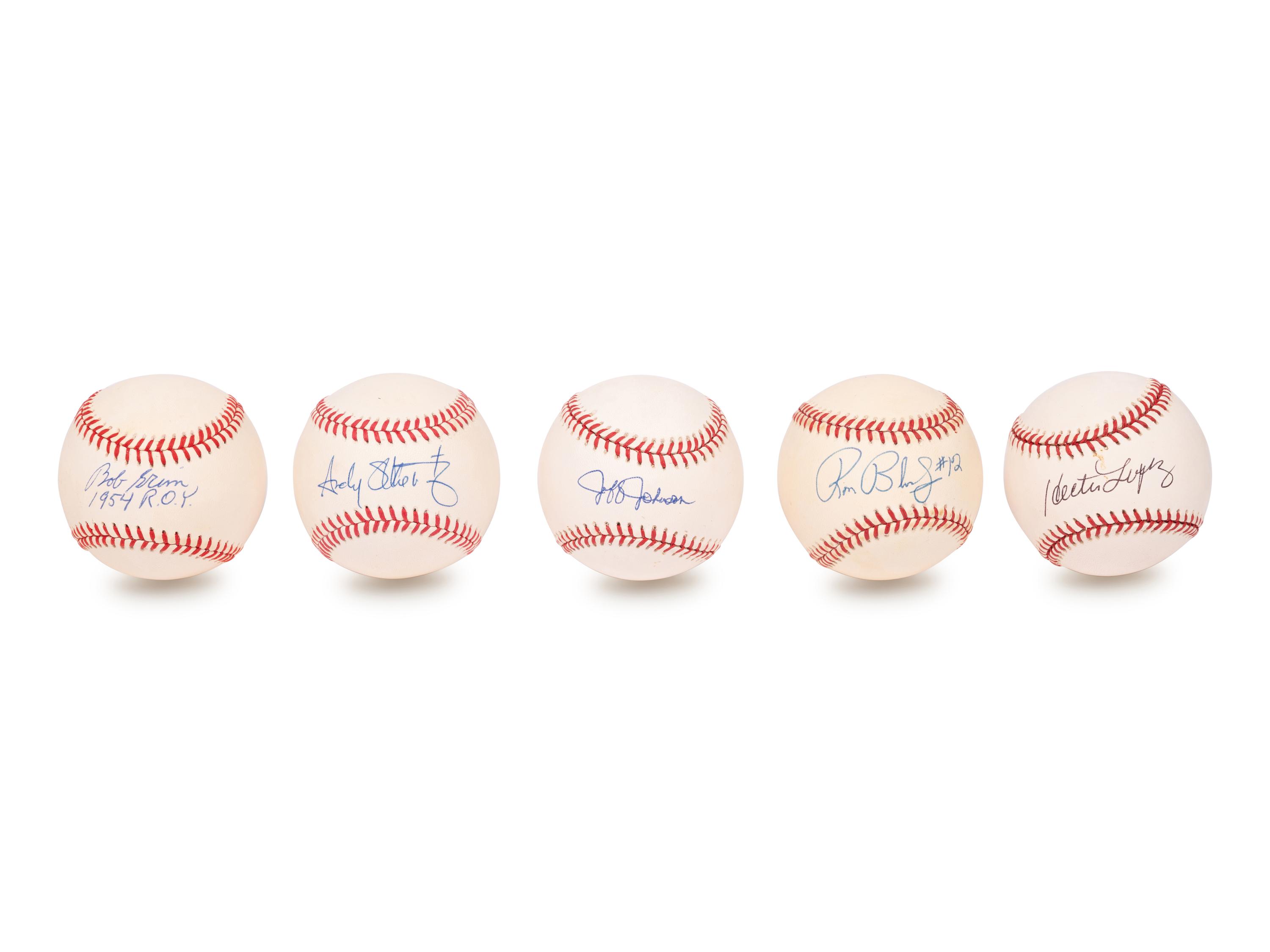 A Group of Over 70 New York Yankees Signed Autograph Baseballs,