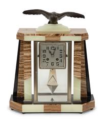 A French Art Deco Onyx Mantel Clock