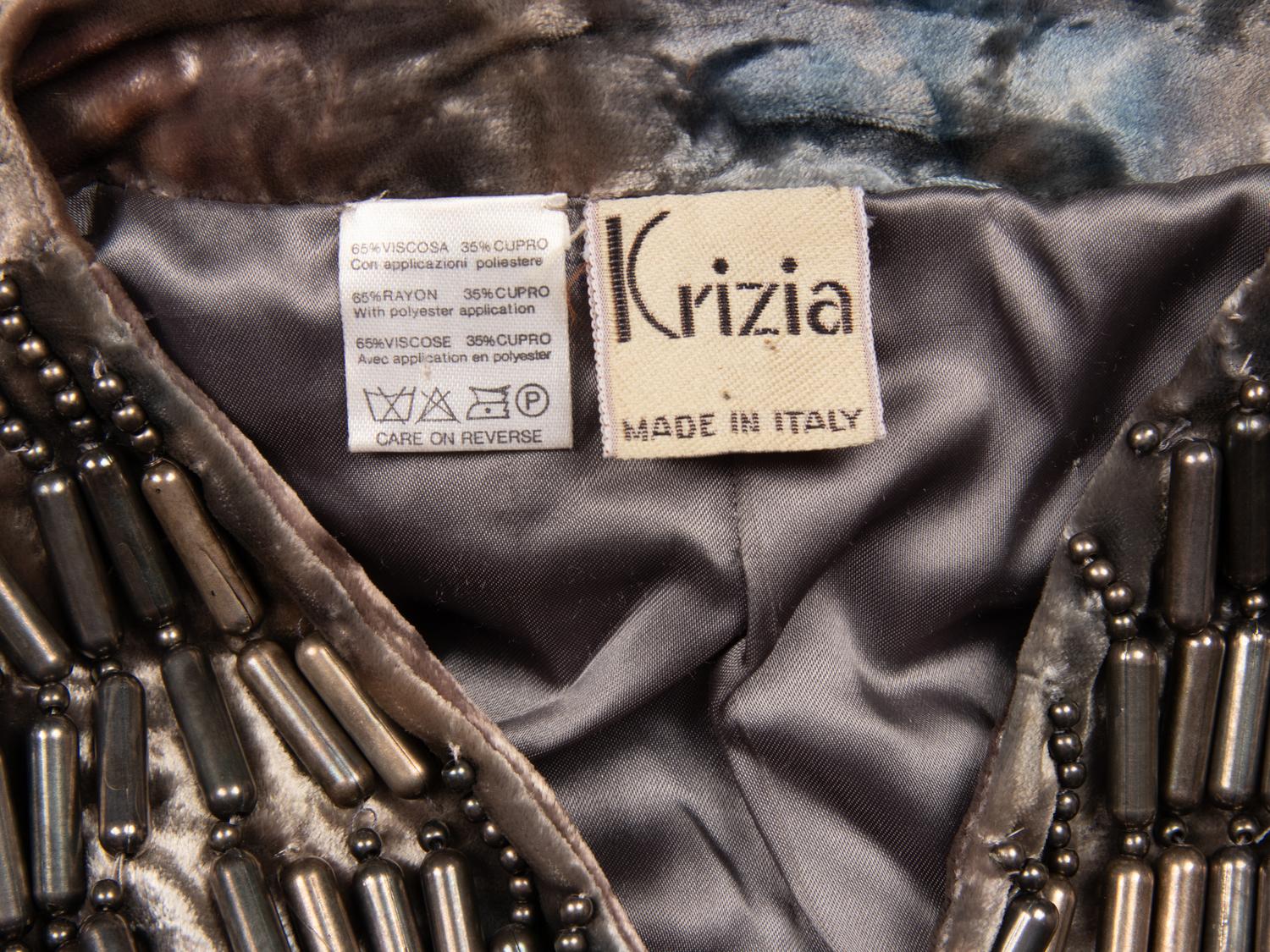 Krizia, Velvet Beaded 'Warrior’ Jacket, 1980s