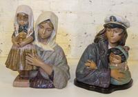 Two Lladro Figural Groups of Parents and Children. Height of taller 12 1/2 inches.