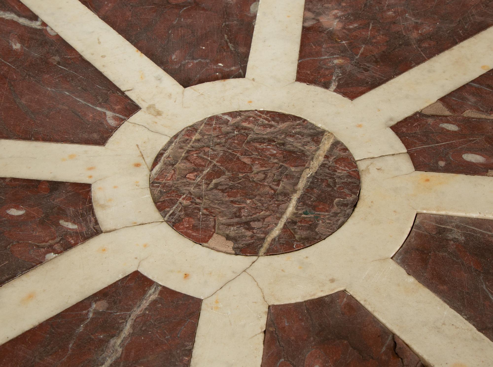A French Marble and Iron Center Table
