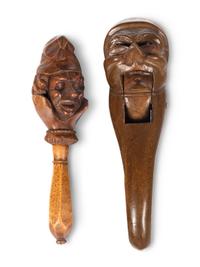 Two Carved Wood Nutcrackers