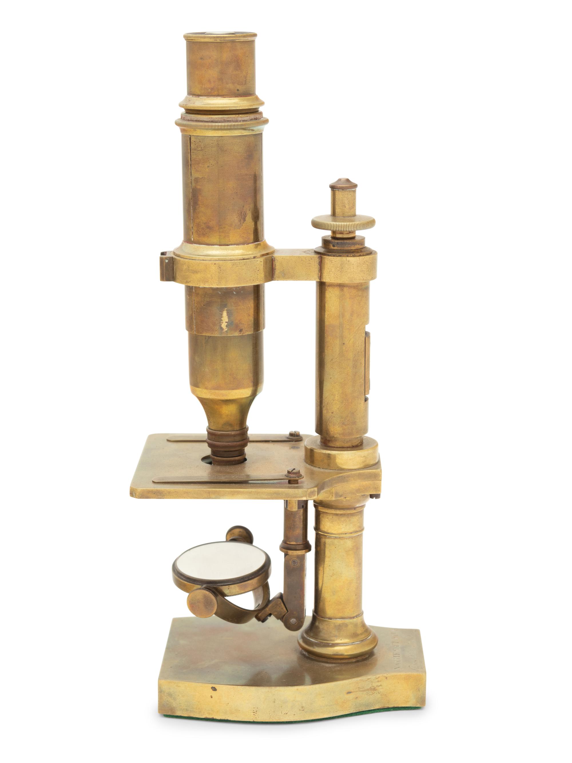 A French Brass Microscope