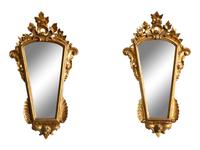 A Pair of Italian Giltwood Mirrors