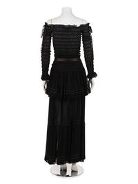 Saint Laurent Rive Gauche Crepe Two-Piece Skirt Ensemble, 1970s-80s