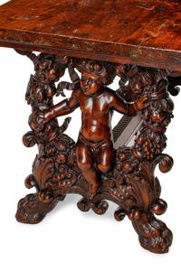 An Italian Renaissance Revival Figural Trestle Table