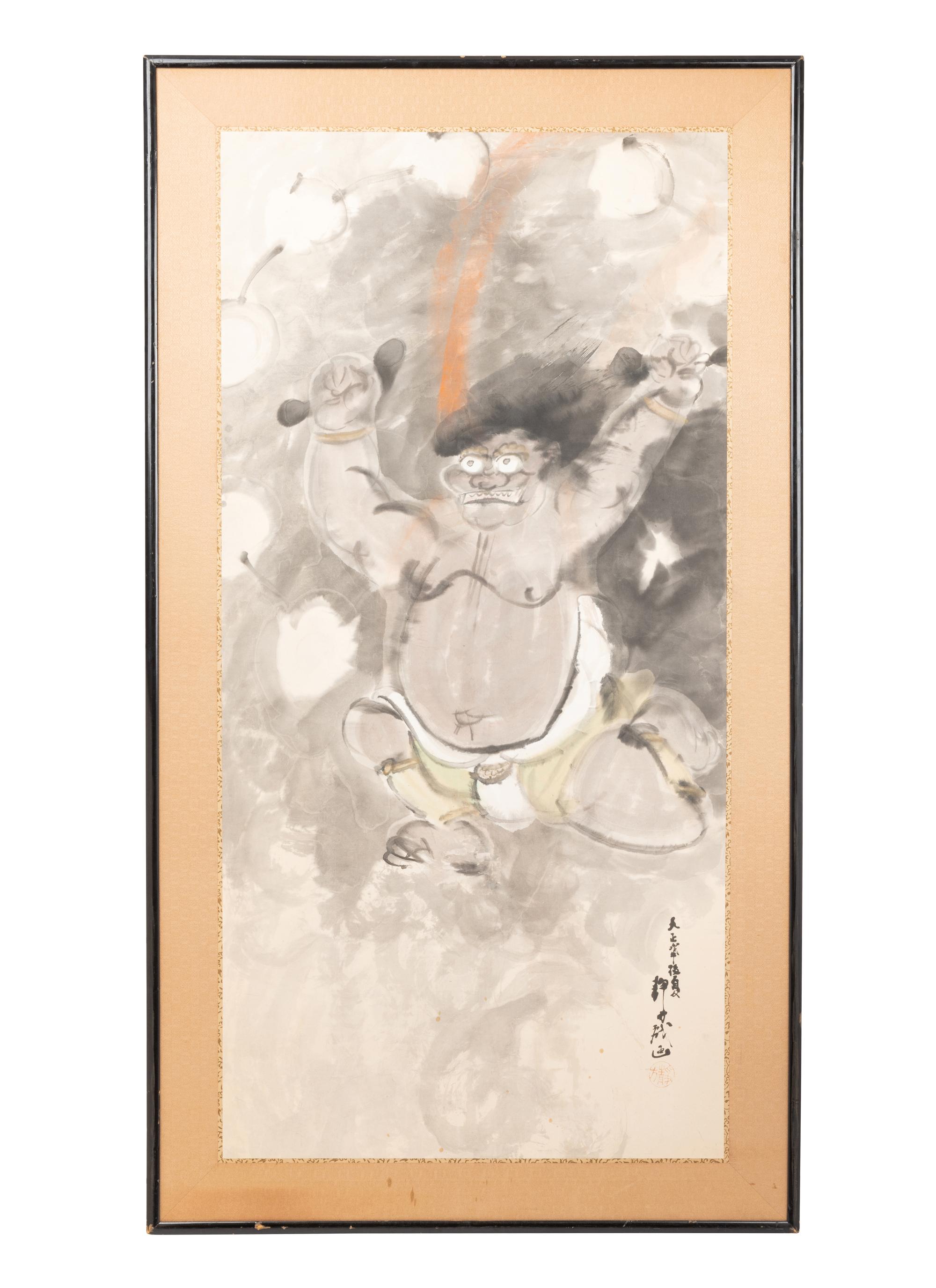 A Japanese Ink and Color Painting on Paper