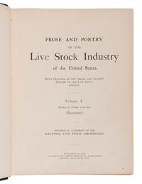 FREEMAN, James W., editor. Prose and Poetry of the Live Stock Industry of the United States. Denver and Kansas City: National Live Stock Historical Association, 1905.