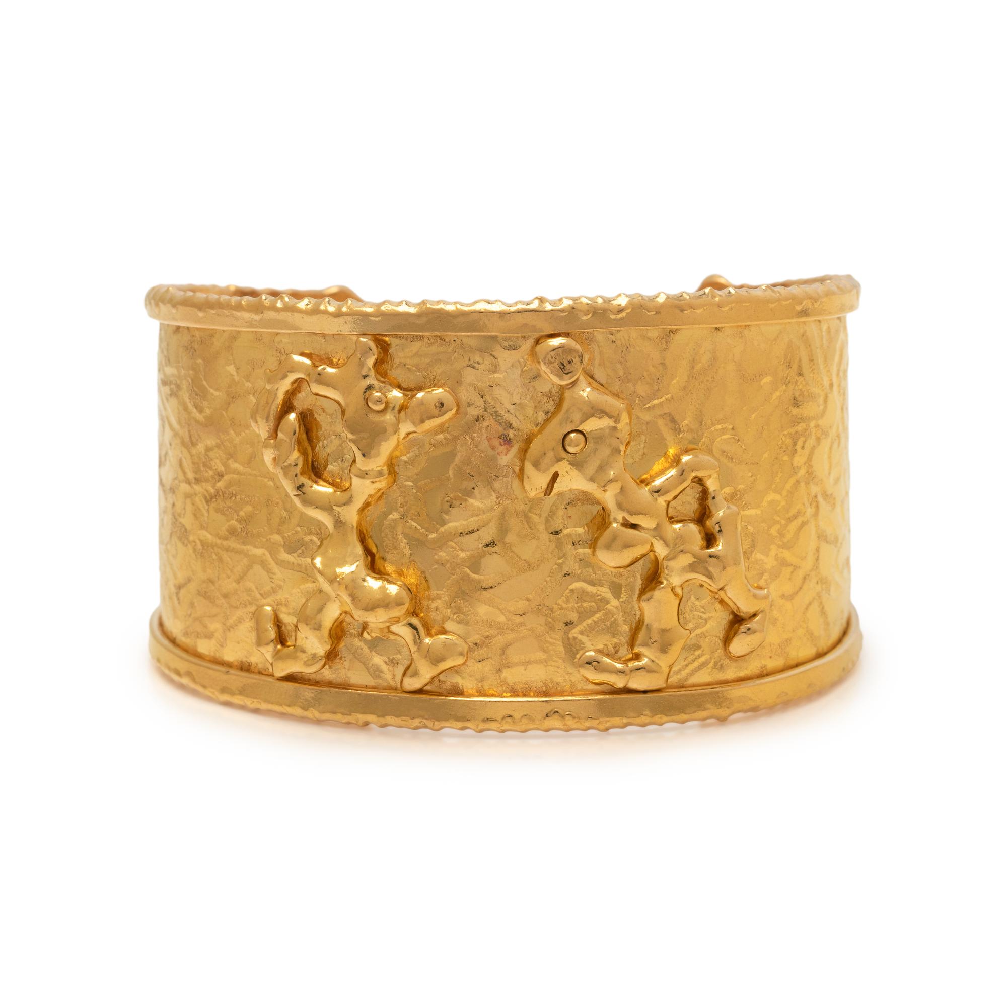 JEAN MAHIE, HIGH KARAT GOLD CUFF BRACELET