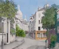 Denis Paul Noyer, (French, b. 1940), Streetscape, 1980