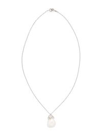 CULTURED BAROQUE SOUTH SEA PEARL AND DIAMOND PENDANT NECKLACE
