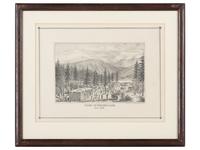 [WESTERN AMERICANA]. Camp at Donner Lake. Nov. 1846 and Arrival of Relief Party. Feb. 18th 1847.