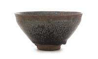 A Black Glazed 'Oil-Spot' Stoneware Tea Bowl Diameter 4 3/4 inches.