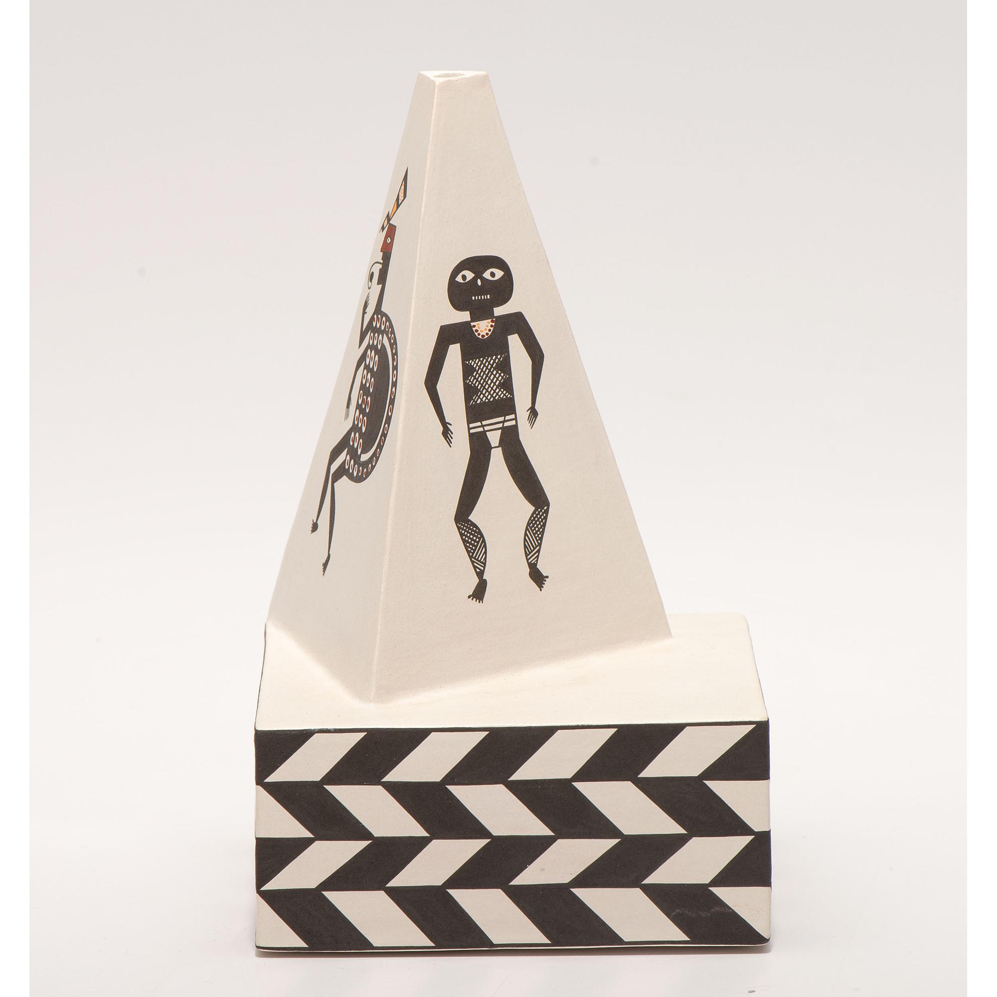 Pottery Pyramid, with Mimbres Elements