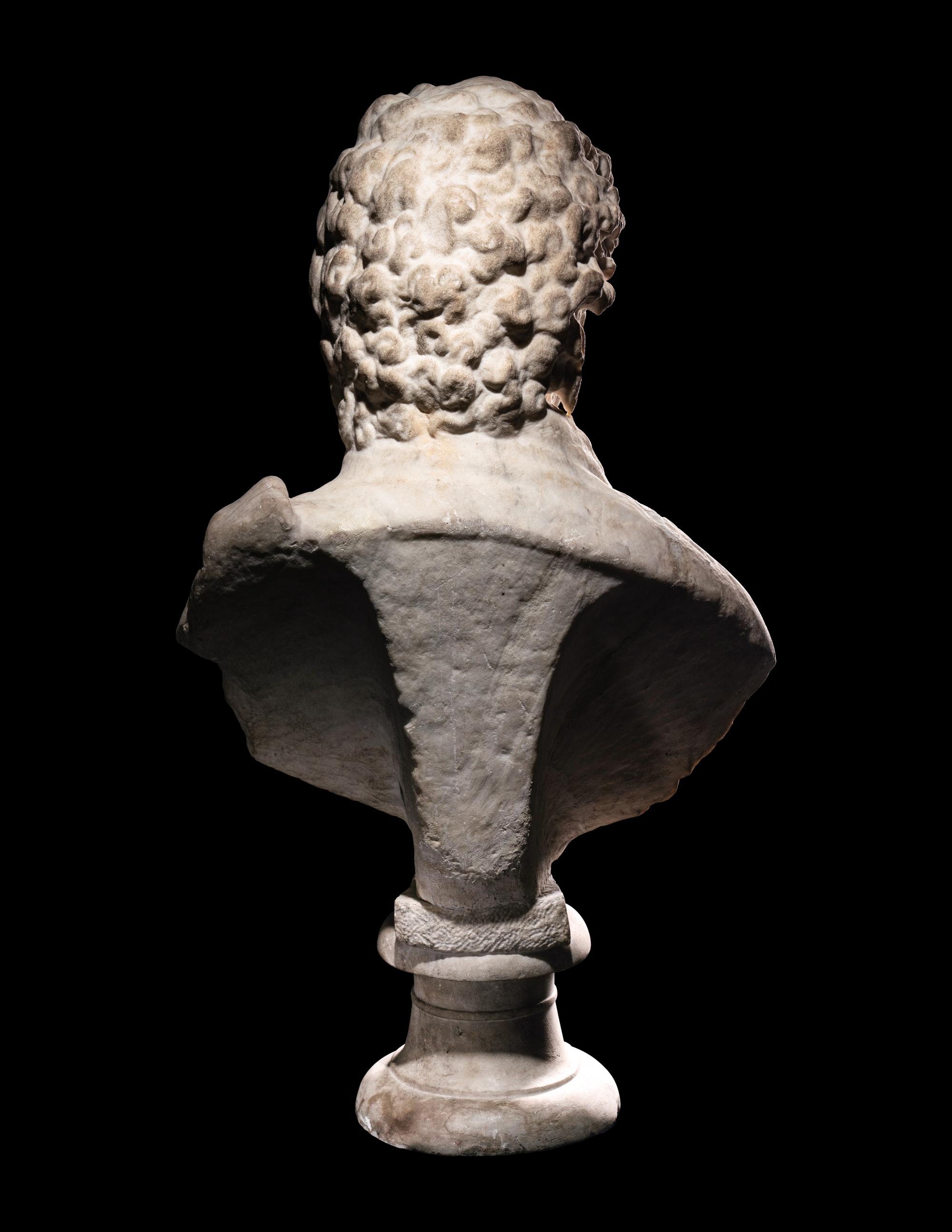 An Over-Lifesized Roman Marble Portrait Bust of a Youth