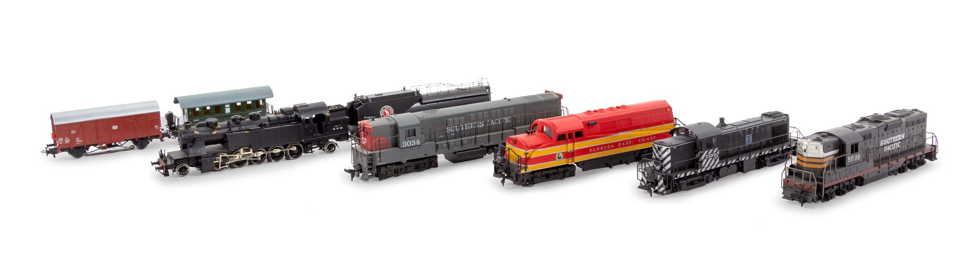 A Group of Five Polychrome Locomotives