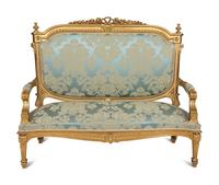 A Napoleon III Giltwood Seven-Piece Salon Suite