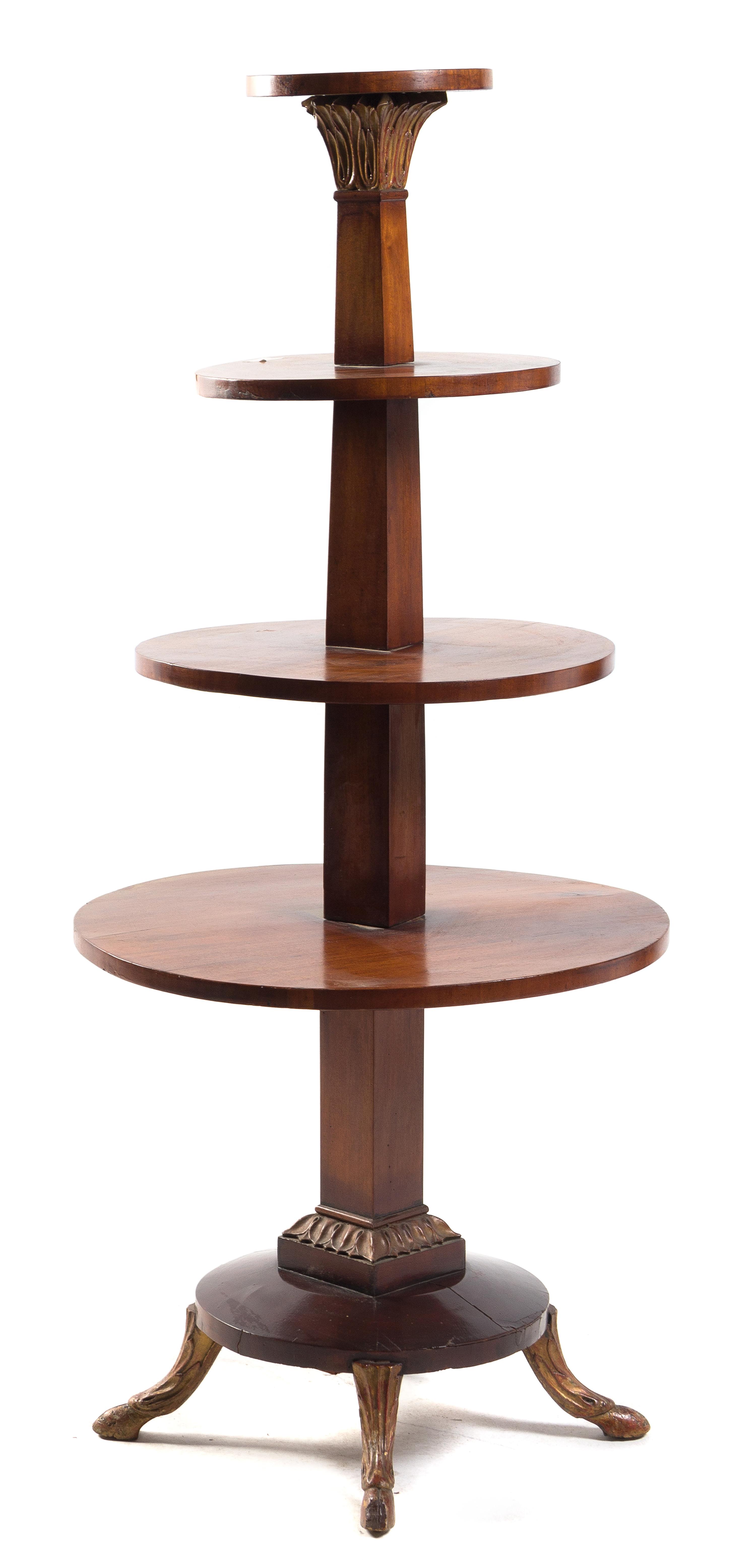 A Regency Mahogany Dumbwaiter Height 55 inches. — EARLY 19TH CENTURY