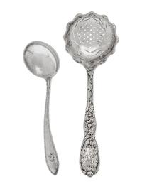 A Tiffany & Co. Silver Chrysanthemum Straining Ladle