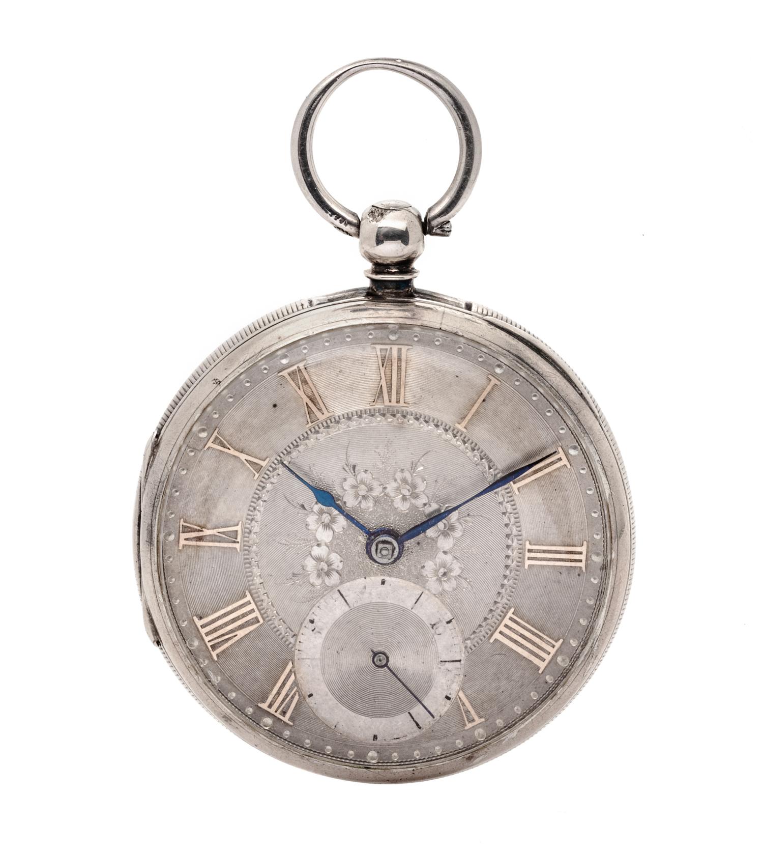 A Sterling Silver Open Face Pocket Watch, John Harris,