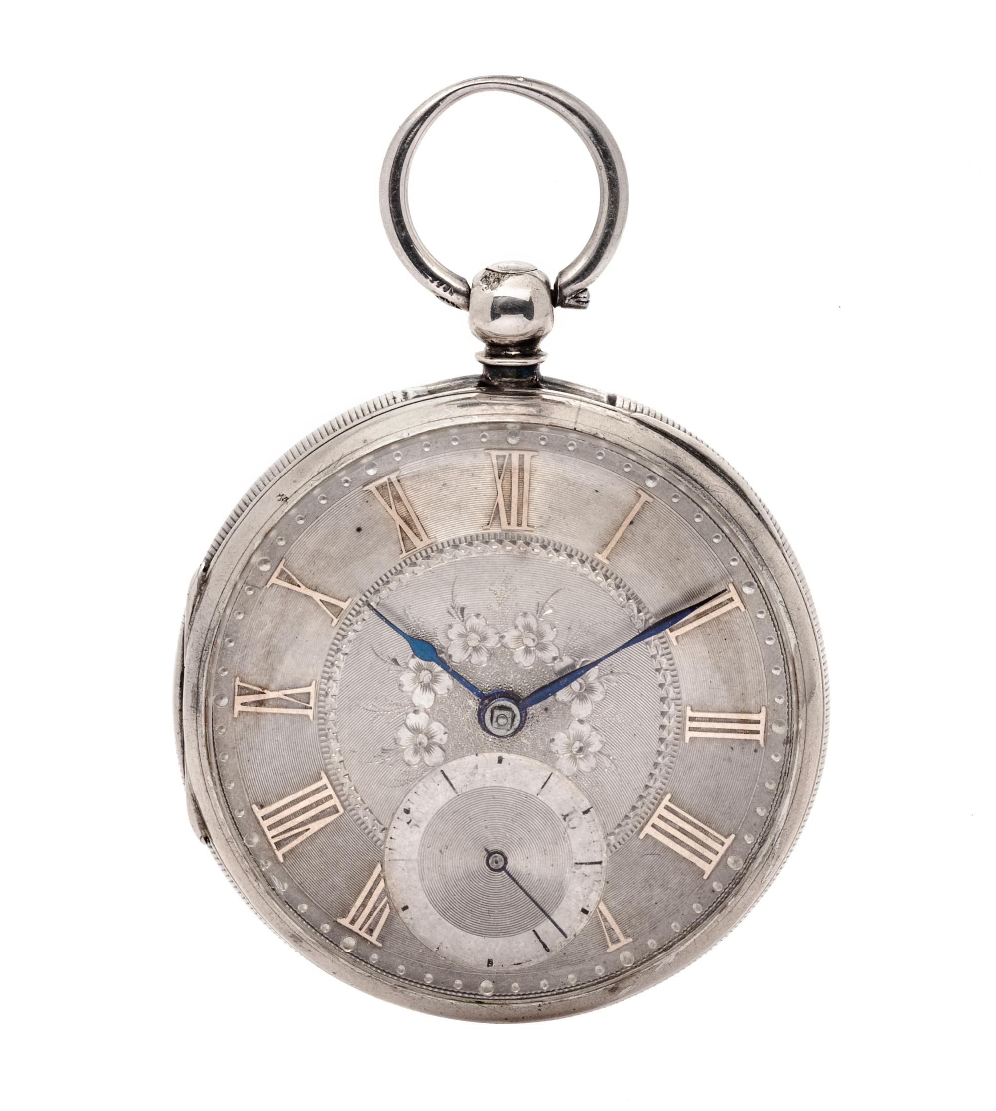 A Sterling Silver Open Face Pocket Watch, John Harris,