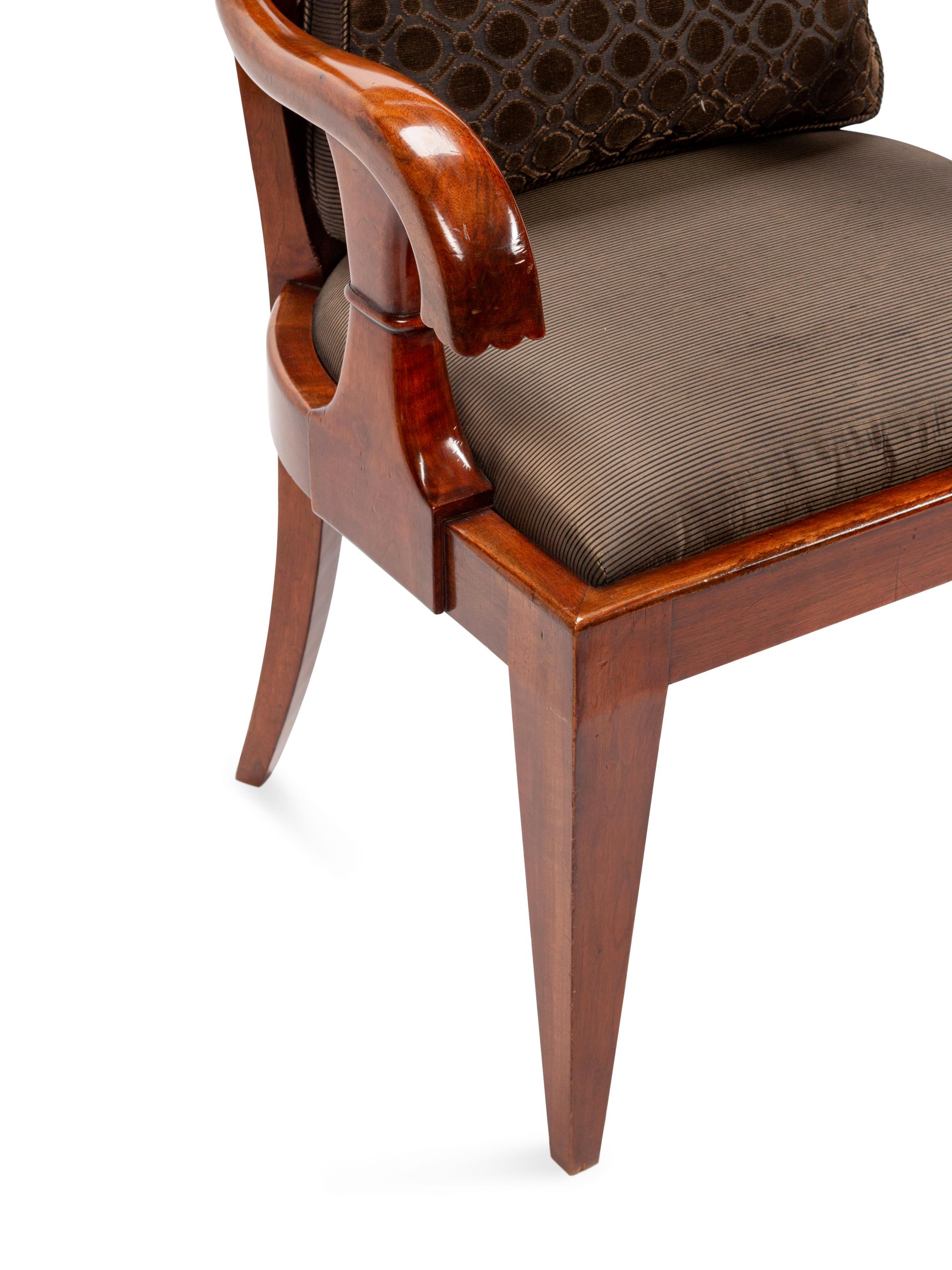 A Set of Four Baltic Neoclassical Mahogany Armchairs — 19TH CENTURY