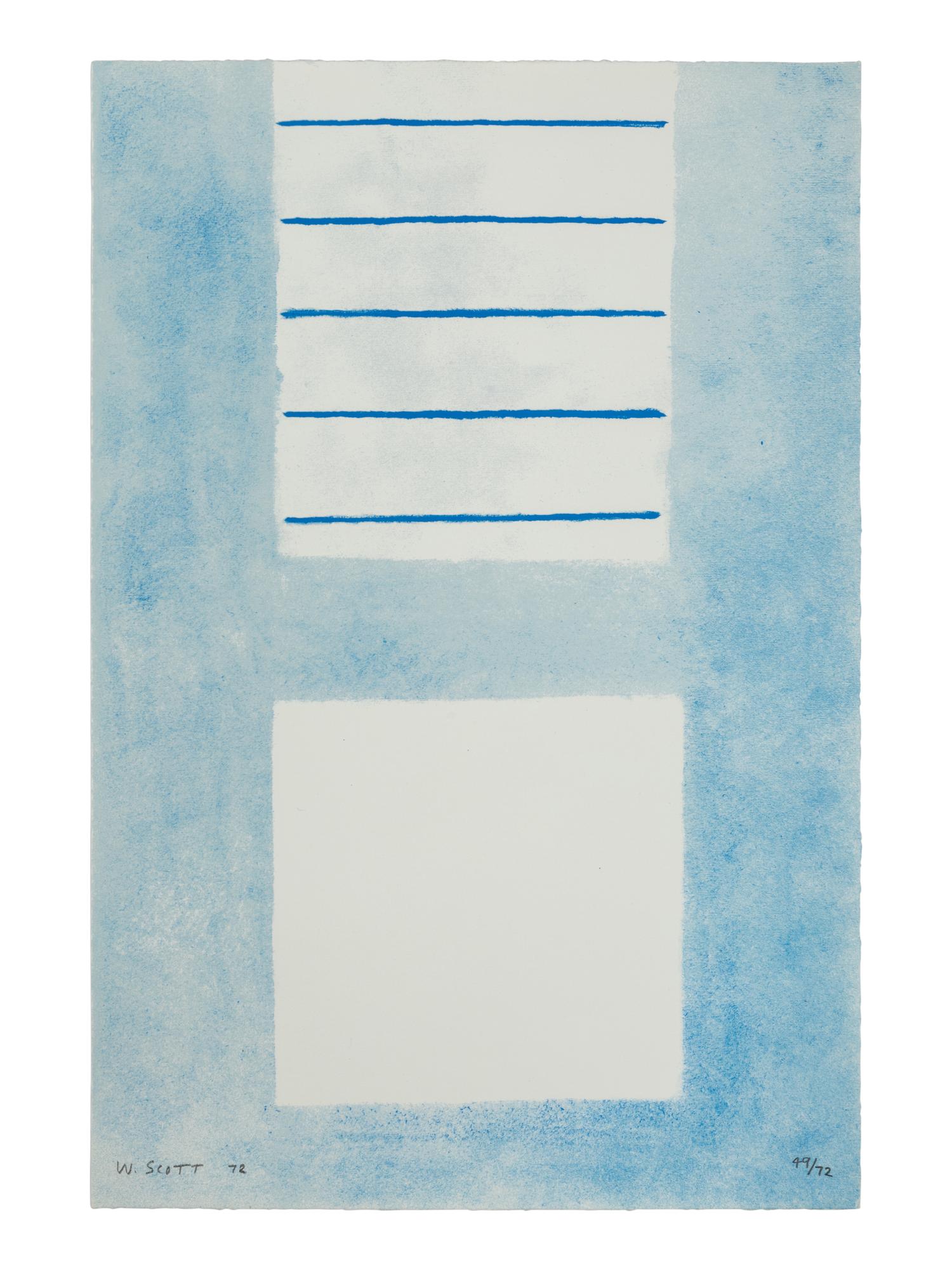 Line on the Rectangle and Cobalt Predominates (two prints from A Poem for Alexander ), 1972