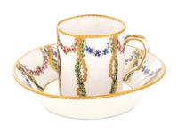 A Sèvres Porcelain Cup and Saucer ( Gobelet 'Litron' et sa Soucoupe, 3ème Grandeur )