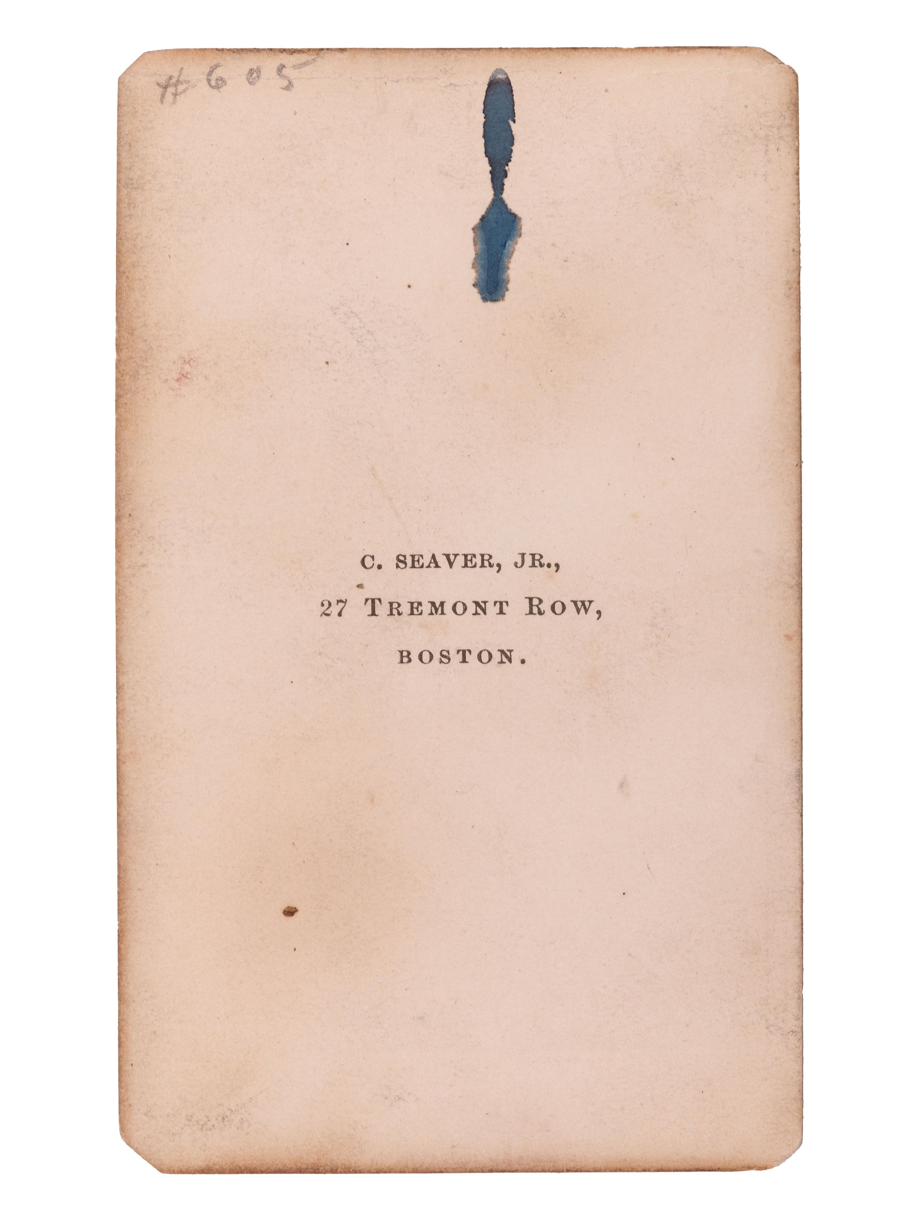[ABOLITION]. GARRISON, William Lloyd (1805-1879). Autographed CDV of the ardent abolitionist.