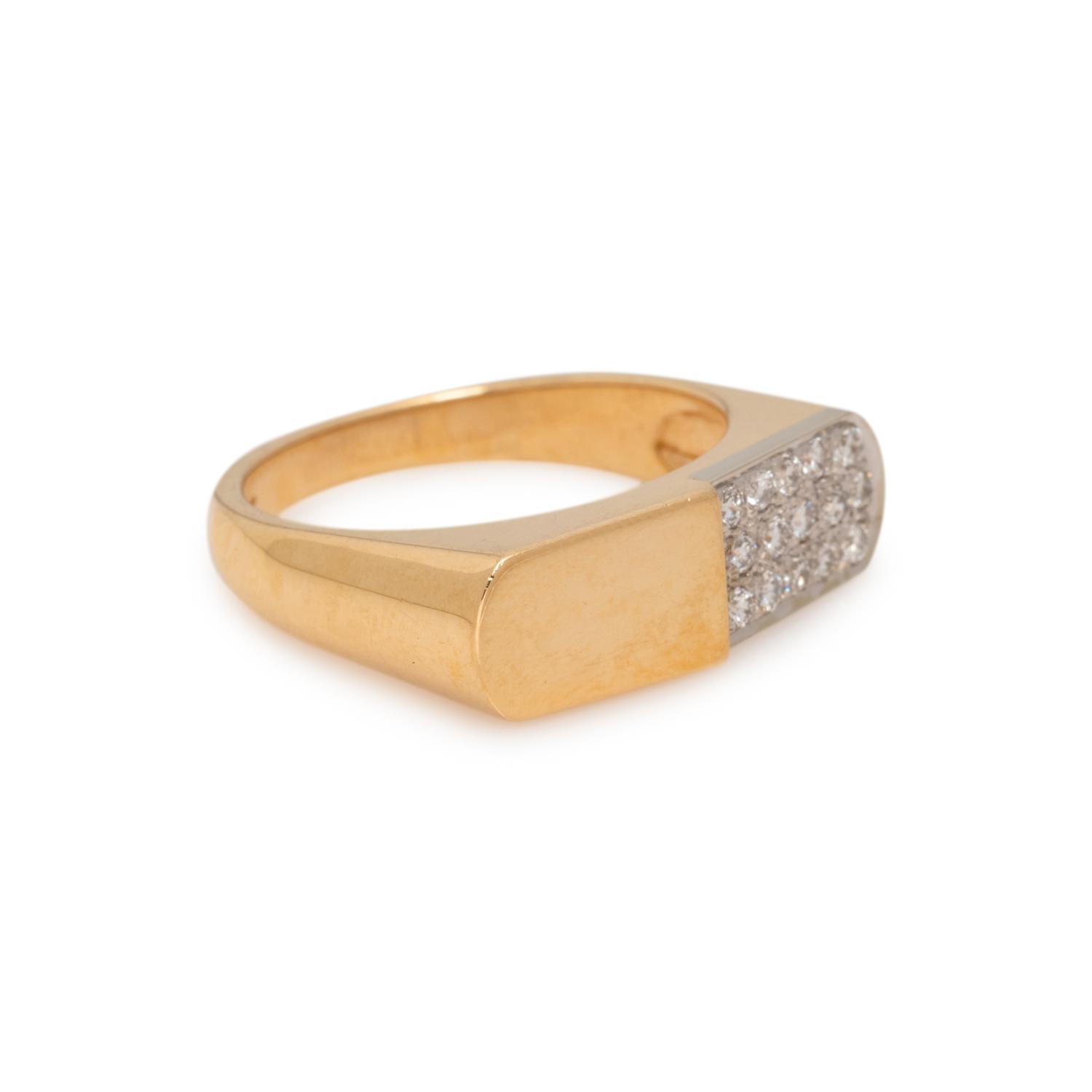 BICOLOR GOLD AND DIAMOND RING