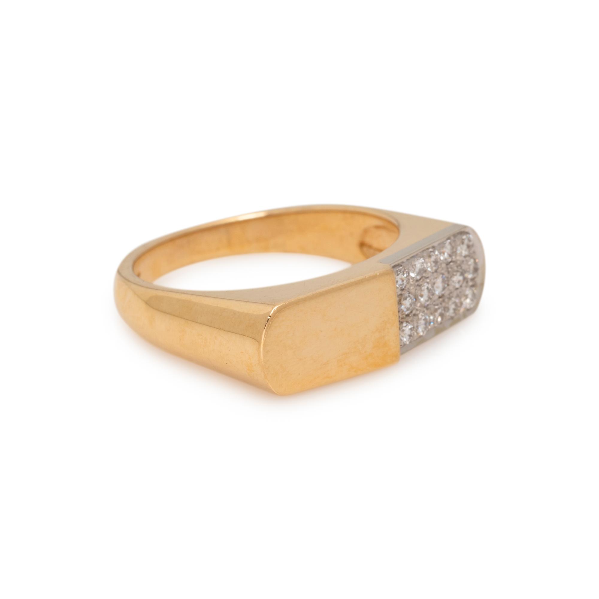 BICOLOR GOLD AND DIAMOND RING