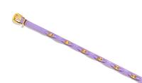 A Gianni Versace Purple Leather Narrow Belt, Size 70/28.