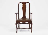 A Queen Anne carved maple armchair, New England, probably Boston, MA, circa 1730-1750