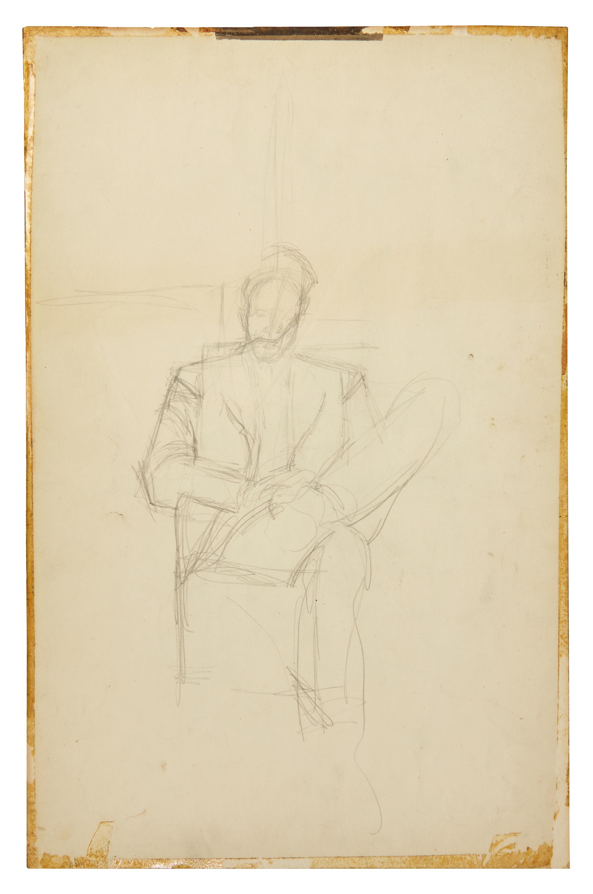 Pierre Loeb Assis dans le Bureau de la Galerie Pierre ; together with Pierre Loeb Assis (Verso) , 1946