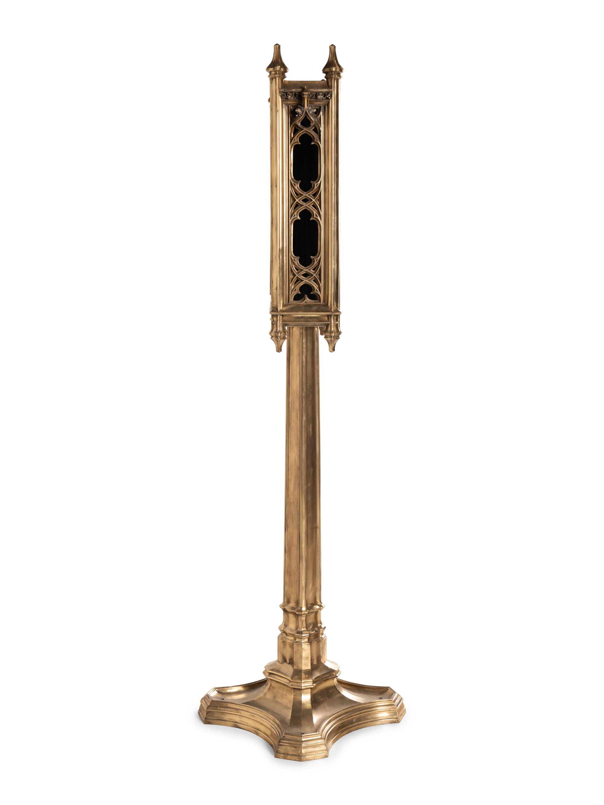 A Gothic Revival Gilt Bronze Building Directory