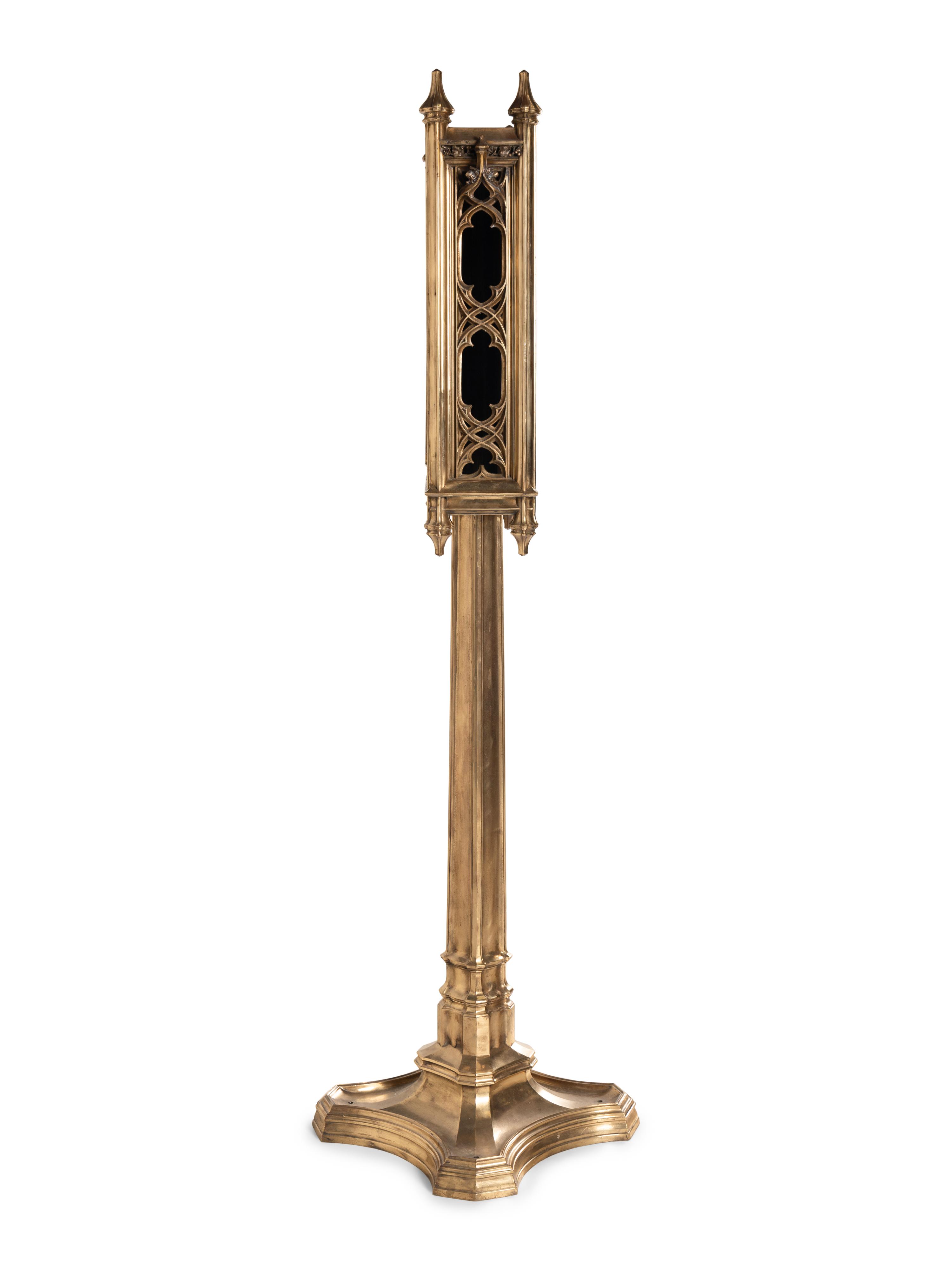 A Gothic Revival Gilt Bronze Building Directory