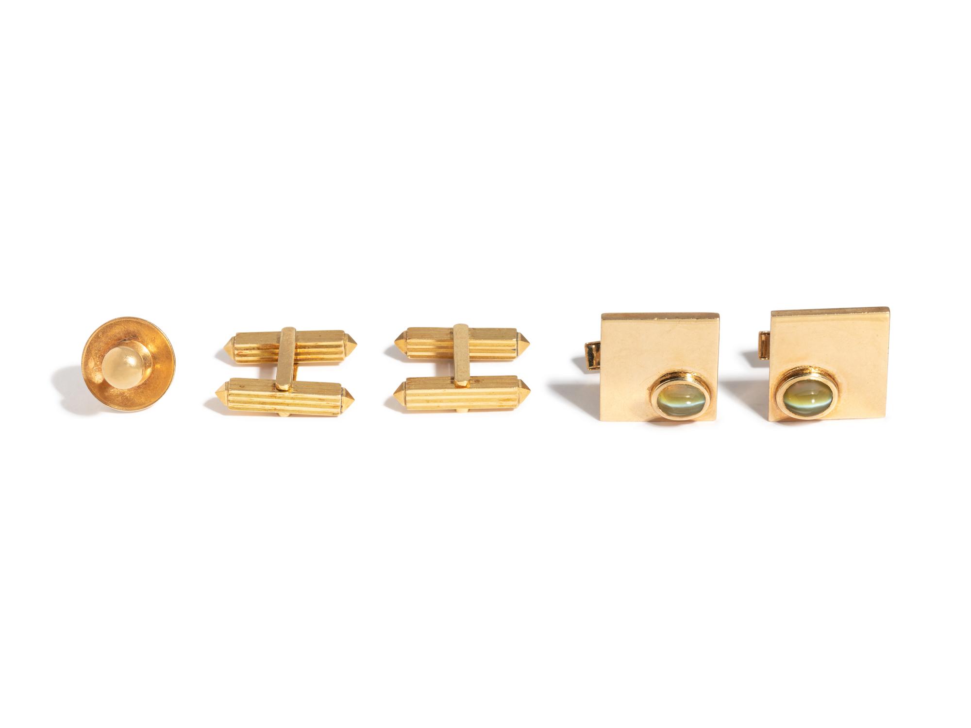 CARTIER, COLLECTION OF YELLOW GOLD CUFFLINKS