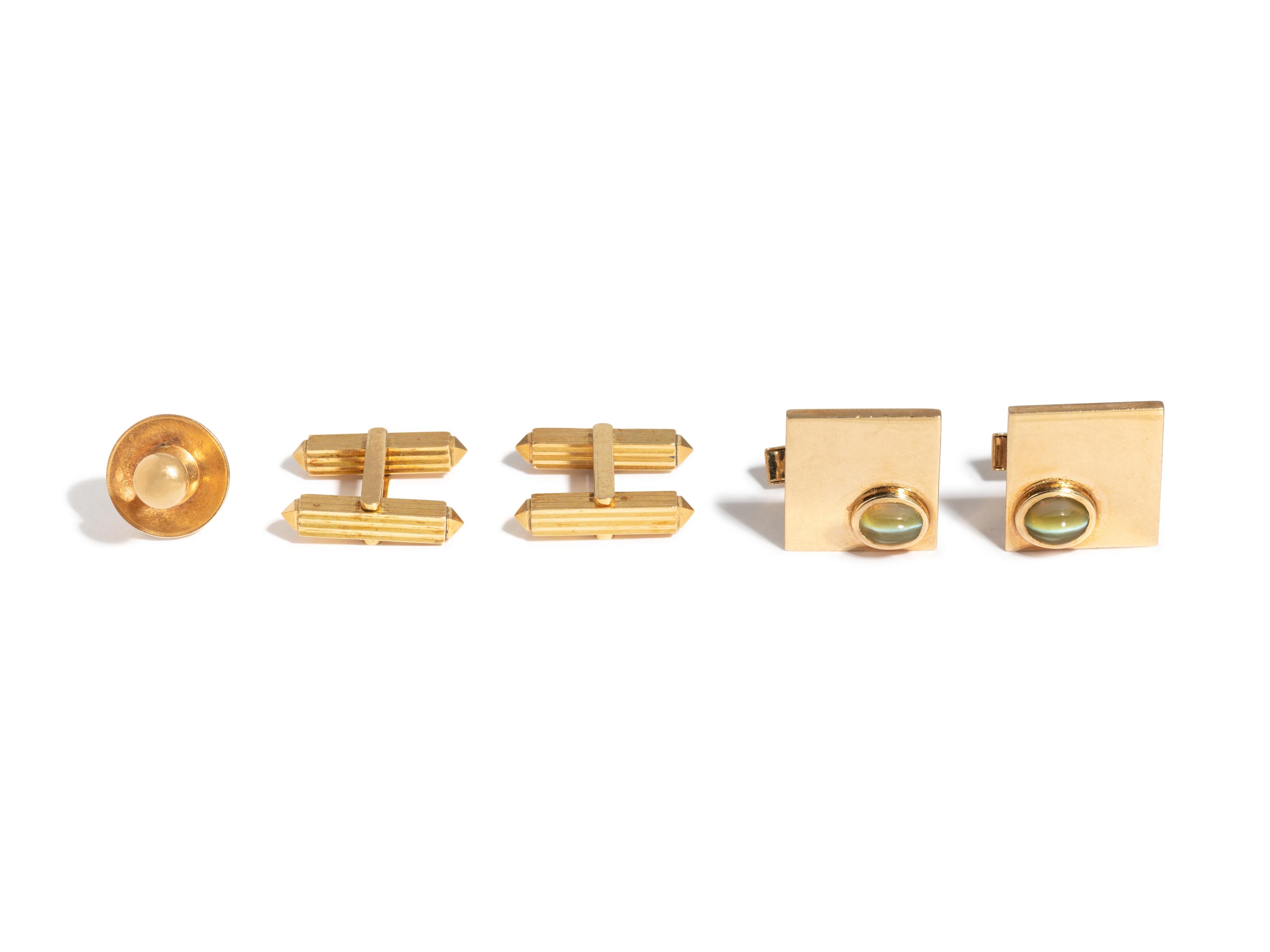 CARTIER, COLLECTION OF YELLOW GOLD CUFFLINKS