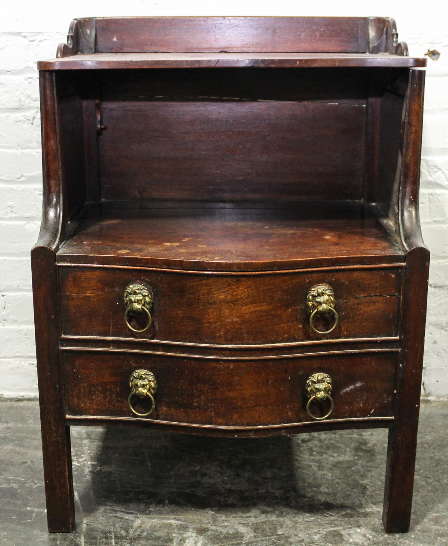 A George III Mahogany Commode Cabinet. Height 30 1/2 inches.