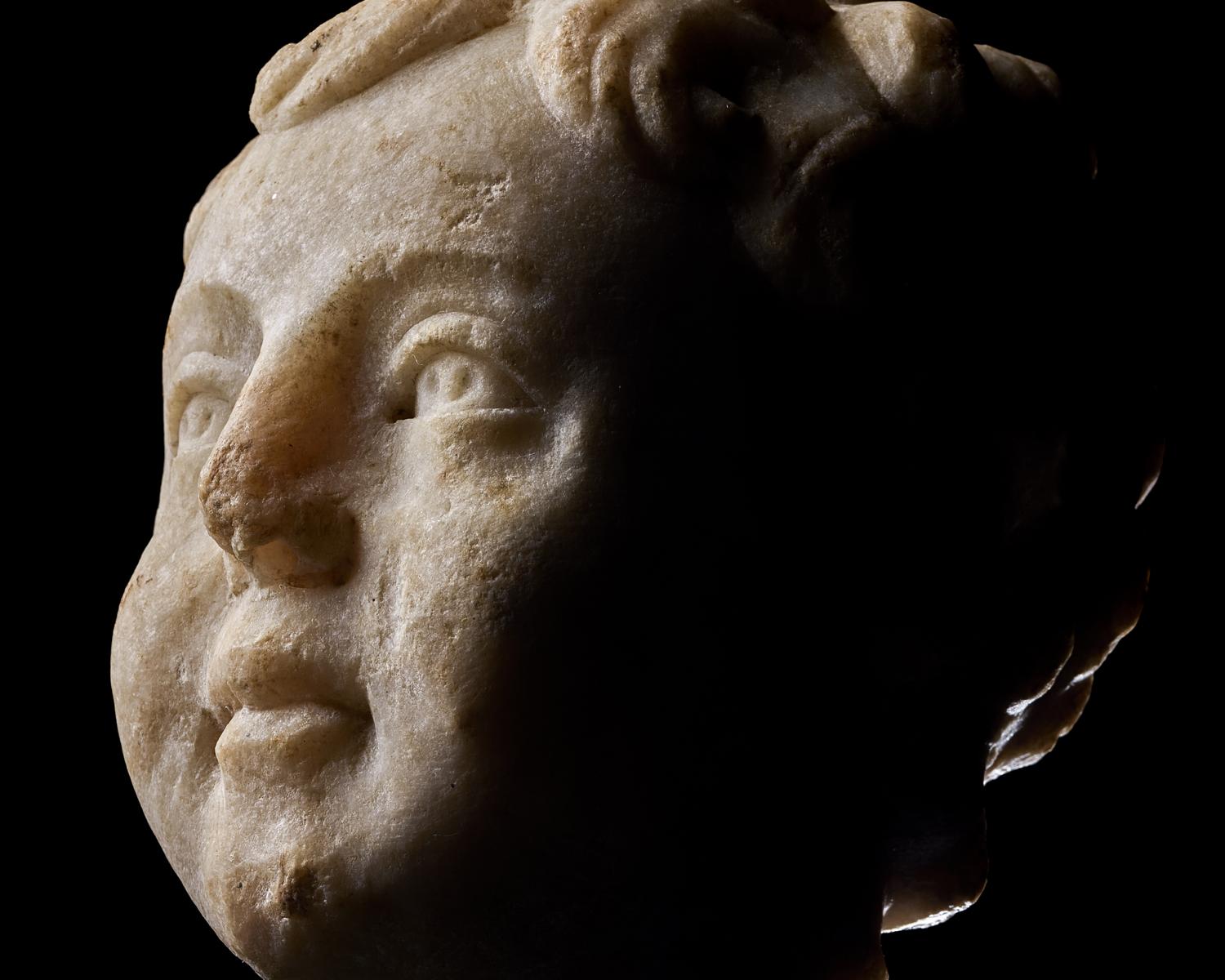A Roman Marble Head of a Child