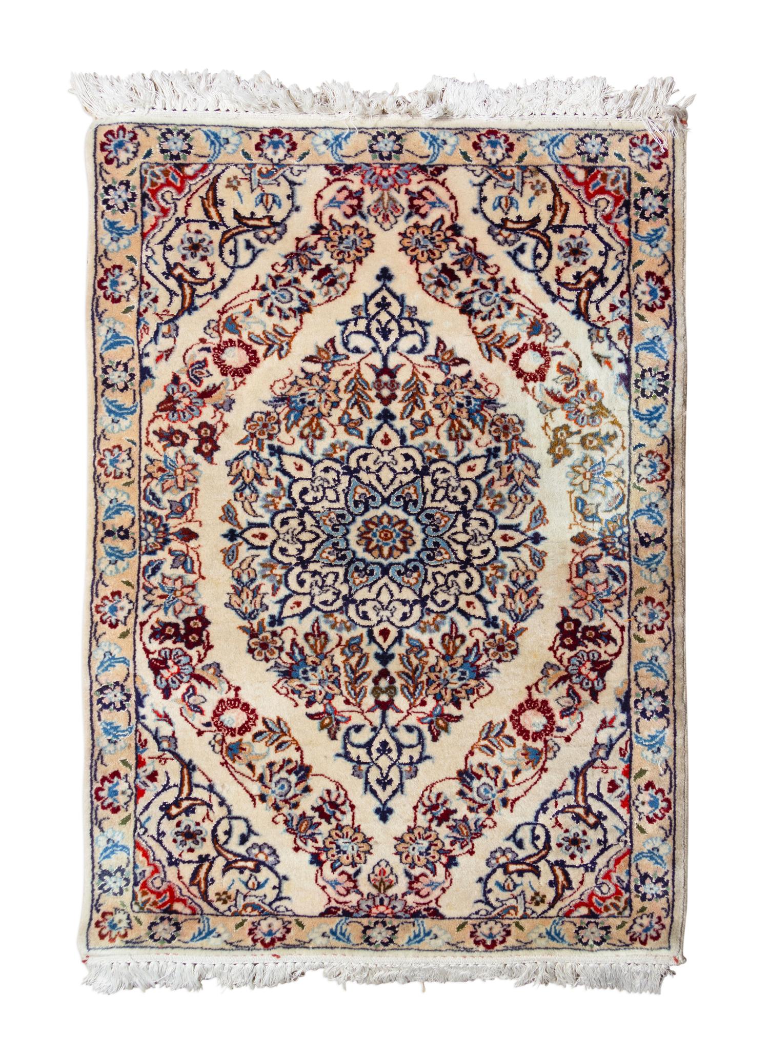 A Nain Wool and Silk Rug