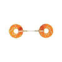 YELLOW GOLD AND CARNELIAN JABOT PIN