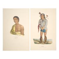 [Native-Americana] Lewis, James Otto. Group of 2 Hand-colored lithographs