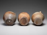 Three Cobalt Decorated Stoneware Vessels